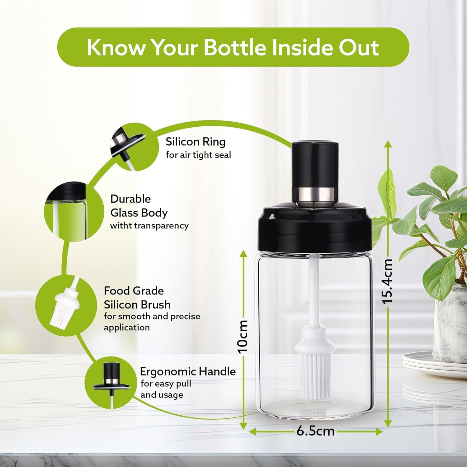 Silicone Grip Oil Dispenser with Brush Silicone Grip Oil Dispenser with Brush